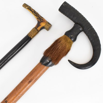 Lot 156 - Two vintage walking sticks