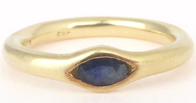 Lot 765 - A 14ct gold and sapphire ring