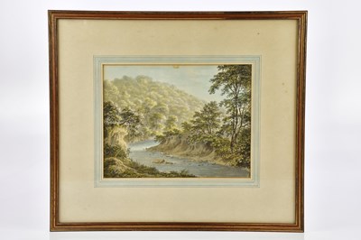 Lot 1673 - AMOS GREEN (1735-1807); watercolour, river...