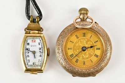 Lot 581 - WYCO; a vintage lady's 9ct yellow gold...