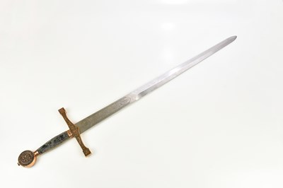 Lot 1393 - A reproduction King Arthur Excalibur sword.