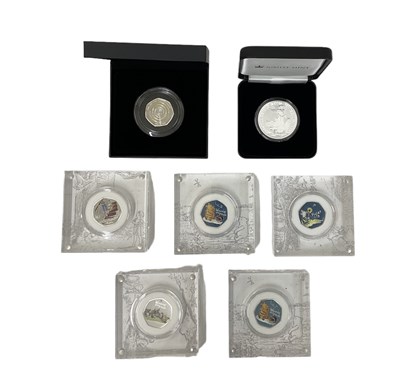 Lot 1401 - THE ROYAL MINT; six cased silver proof fifty...
