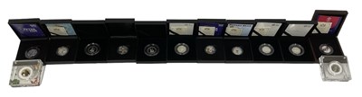 Lot 1394 - THE ROYAL MINT; thirteen cased silver proof...