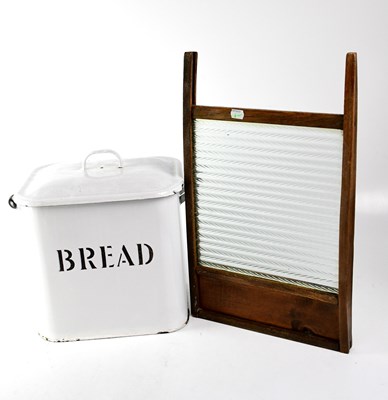 Lot 137 - A vintage enamelled bread bin
