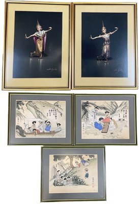 Lot 600 - BOOTH YANG; a pair of watercolours of dancing...