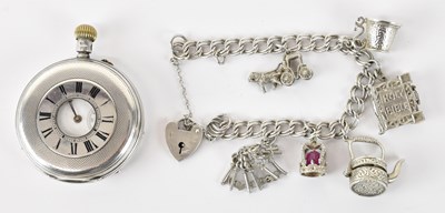 Lot 1422 - A Victorian hallmarked silver half hunter...