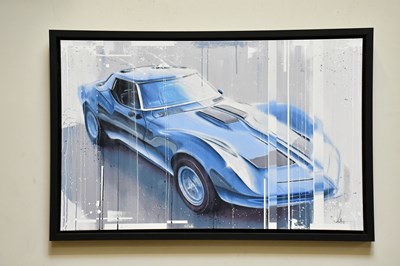 Lot 1800 - KRIS HARDY; oil on canvas, 'Corvette', signed...