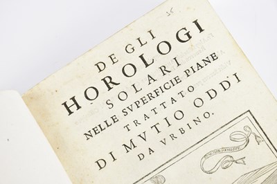 Lot 3 - ODDI (M), DE GLI HOROLOGI SOLARI NELLE...