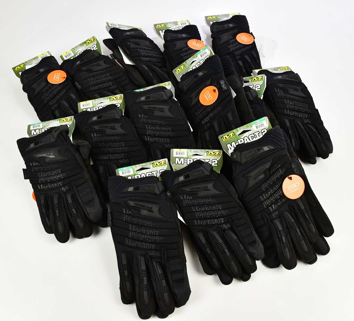 Lot 13 - MECHANIX WEAR; six pairs of M-PACT 2 gloves,...