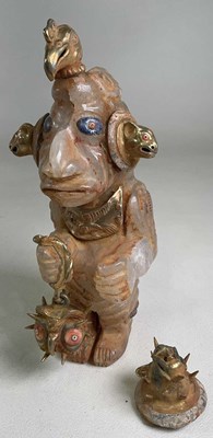 Lot 1008 - A South American Inca inspired carved crystal...