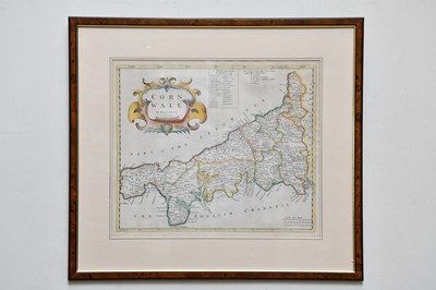Lot 1529 - ROBERT MORDEN; a hand tinted map of Cornwall,...