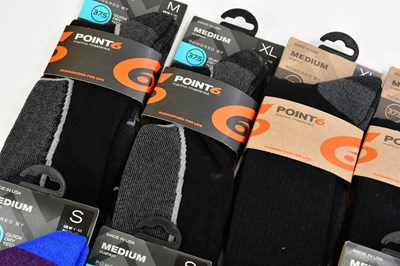Lot 21 - POINT 6; twelve pairs of socks, sizes S, M and...