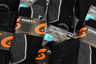 Lot 21 - POINT 6; twelve pairs of socks, sizes S, M and...