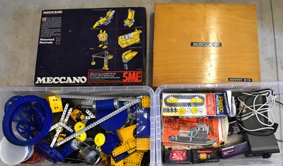 Lot 453 - MECCANO; a large quantity of loose pieces to...
