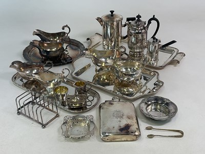Lot 1415 - A quantity of plated ware including a Hukin &...
