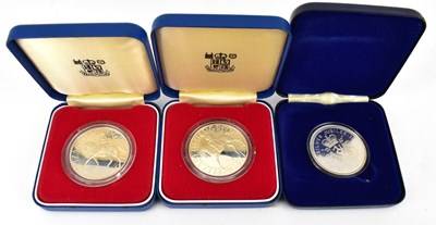 Lot 710 - Three silver crowns
