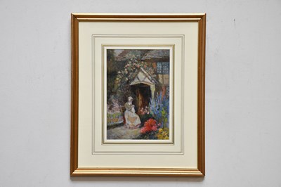 Lot 1565 - DAVID WOODLOCK (1842-1929); watercolour, girl...