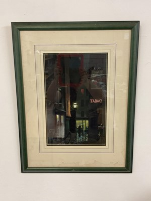 Lot 367 - UNATTRIBUTED; watercolour, French street scene...