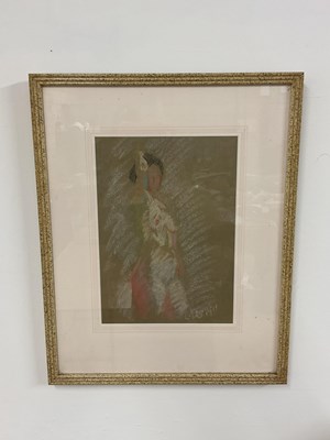 Lot 363 - LEGRIS; coloured chalks, female nude,...