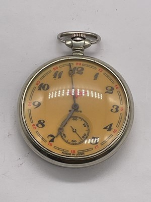 Lot 1385 - RAILWAY INTEREST; a Made in USSR crown wind...