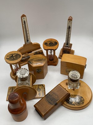 Lot 24 - MAUCHLINE WARE; ten items including a novelty...