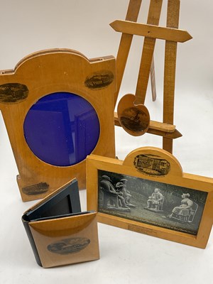 Lot 40 - MAUCHLINE WARE; a large photograph frame with...