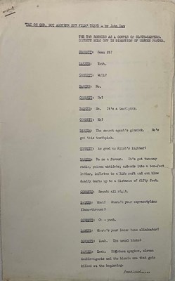 Lot 1894 - JOHN CLEESE 'THE OH GOD, NOT ANOTHER SPY FILM...