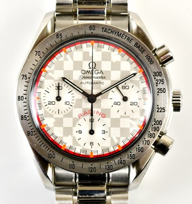 Lot 1820 - OMEGA; a stainless steel Speedmaster Racing...