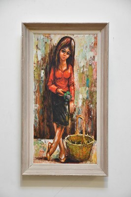 Lot 1833 - FOLLOWER OF MARGARET KEANE; oil on canvas,...