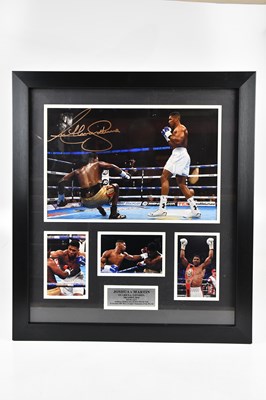 Lot 1636 - ANTHONY JOSHUA; a signed Joshua vs Martin...
