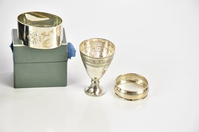 Lot 73 - A cased George VI hallmarked silver preserve...