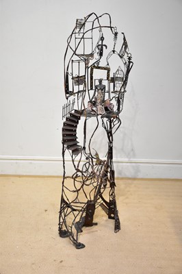 Lot 1786 - ZOE RUBENS; a contemporary cast metal...