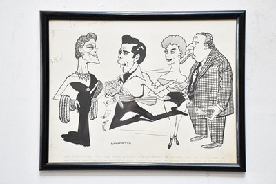 Lot 1584 - PAL JOEY; pen and ink caricature, 'Vera...