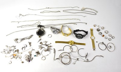 Lot 882 - A quantity of silver and white metal jewellery