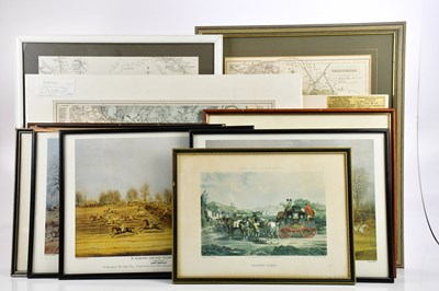 Lot 1534 - A 19th century hand coloured plan of Sheffield,...