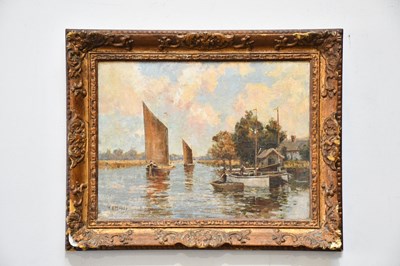 Lot 1628 - W H MOODY (19th century); oil on canvas,...