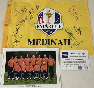 Lot 1982 - RYDER CUP; the 'Miracle of Medinah 2012' flag,...