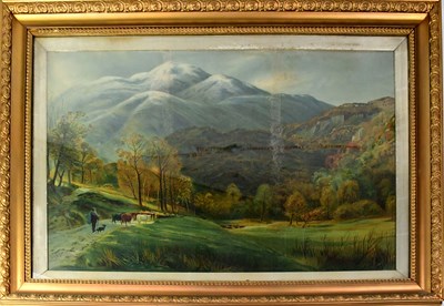 Lot 612 - UNATTRIBUTED; a pair of scenic oils, framed (2).