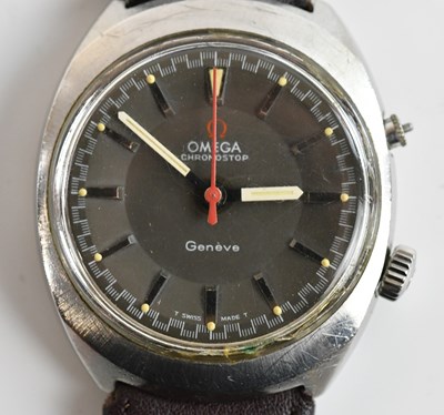 Lot 1847 - OMEGA; a gentleman's stainless steel...