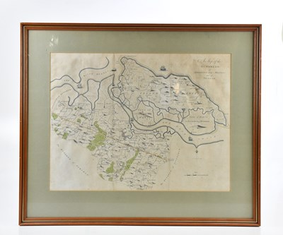 Lot 1664 - A 19th century map of the Isle of Sheppey, 36...