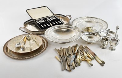 Lot 1429 - A collection of assorted silver plate...
