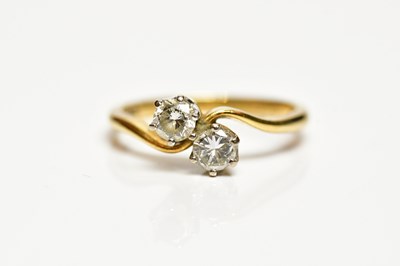 Lot 1312 - BOODLES; an 18ct yellow gold two stone...
