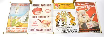 Lot 751 - Four WW2 propaganda posters including 'The...