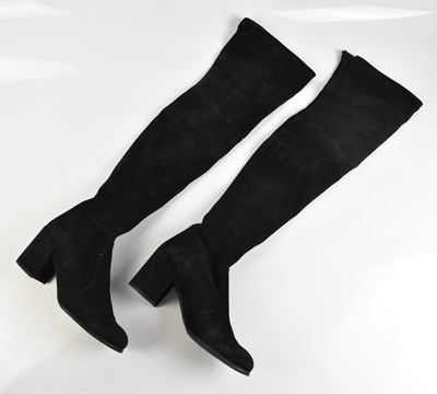 Lot 2096 - STUART WEITZMAN; a pair of black suede...