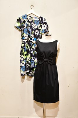 Lot 2009 - MOSCHINO; a 100% silk black, blue, green and...