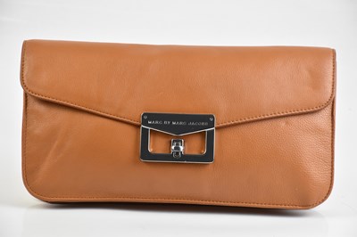 Lot 1912 - MARC BY MARC JACOBS; a tan pebbled soft...