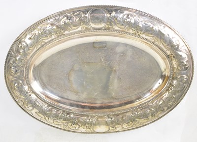Lot 226 - RED STAR LINE; a Walker and Hall plated oval...