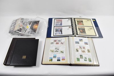 Lot 804 - GB; c.60 FDCs and presentation packs, three albums of mint stamps