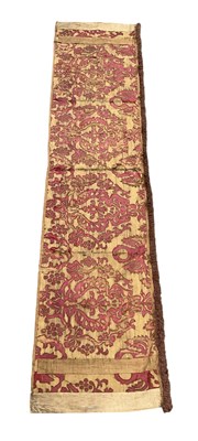 Lot 444 - A 17th century Ottoman textile wall hanging,...