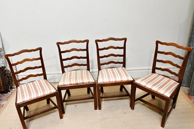 Lot 188 - Four 19th century mahogany framed dining...